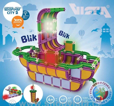 Seva CITY 2 Polytechnická (stavebnice) Se světlem 467 dílků Seva CITY 2 Polytechnická (stavebnice) Se světlem 467 dílků