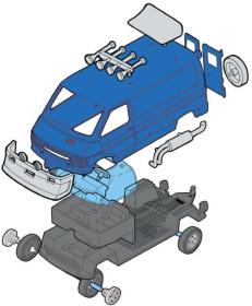 Seva Monti System 05 Auto Renault Trafic AIR SERVICE stavebnice MS05 0102-5