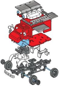 Seva Monti System 16 Auto Mercedes Unimog FIRE BRIGADE MS16 0106-16