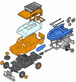 Seva Monti System 63 Auto Land Rover ADRIATIC stavebnice MS63 0101-63