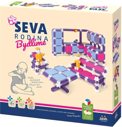 Seva Rodina Bydlíme plastová (stavebnice) 564 dílků Seva Rodina Bydlíme plastová (stavebnice) 564 dílků