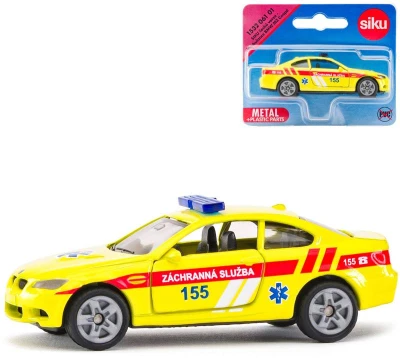 Siku Auto česká ambulance žlutá BMW M3 Coupé CZ design kovový model Siku Auto česká ambulance žlutá BMW M3 Coupé CZ design kovový model