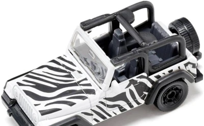 Siku Auto Jeep Wrangler Safari černobílý kovový model 1546