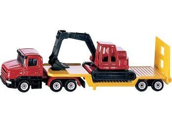 Siku Auto nakladač set s přívěsem a bagrem kovový model 1611