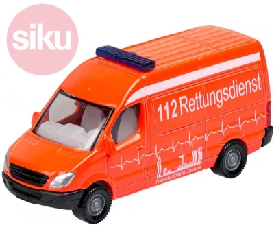 Siku Auto Ambulance sanitka oranžová kovový model 0805 Siku Auto Ambulance sanitka oranžová kovový model 0805
