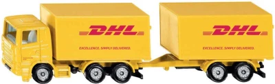Siku Blister Auto DHL kamion set s přívěsem model kov 1694 Siku Blister Auto DHL kamion set s přívěsem model kov 1694