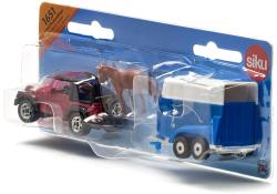 Siku Blister Auto terénní vůz set s přívěsem a koněm kovový model 1651