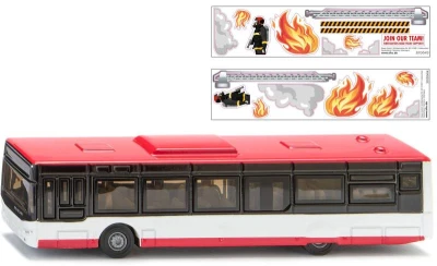 Siku Blister Neoplan autobus městský set s nálepkami hasiči model kov 1688 Siku Blister Neoplan autobus městský set s nálepkami hasiči model kov 1688