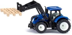 Siku Traktor New Holland set s paletovými vidlemi + paleta model kov 1544