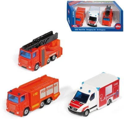 Siku Záchranářská vozidla set auto 3ks hasiči + záchranka model kov 6326 Siku Záchranářská vozidla set auto 3ks hasiči + záchranka model kov 6326