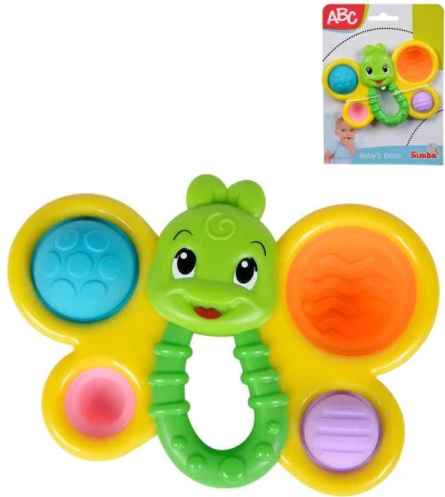 Simba Baby chrastítko motýlek 14cm plast pro miminko Simba Baby chrastítko motýlek 14cm plast pro miminko