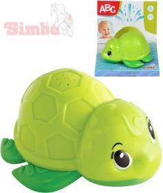 Simba Baby želvička do vody 11cm na baterie s vodotryskem plast pro miminko Simba Baby želvička do vody 11cm na baterie s vodotryskem plast pro miminko