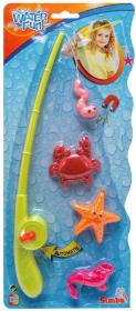 Simba Chytání rybiček set magnetický prut 36cm + 3 zvířátka plast na kartě
