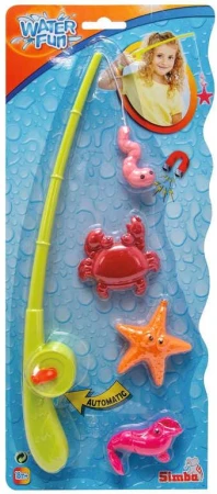 Simba Chytání rybiček set magnetický prut 36cm + 3 zvířátka plast na kartě