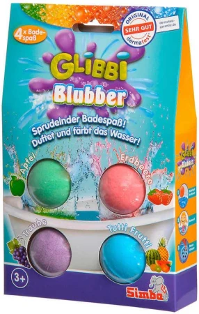 Simba Glibbi Blubber šumivé bomby barevné set 4ks do vody do koupele