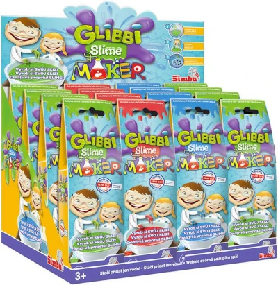Simba Glibbi Slime Maker prášek 50g na výrobu slizu do vany 3 barvy v sáčku