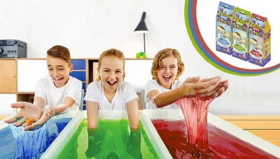 Simba Glibbi Slime Maker prášek 50g na výrobu slizu do vany 3 barvy v sáčku