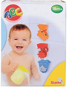 Simba Koupací baby sada do vany 3 zvířátka s přísavkou s hrníčkem do vody