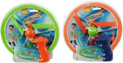 Simba Létající disk barevný na natažení 27cm na šňůrku 2 barvy plast