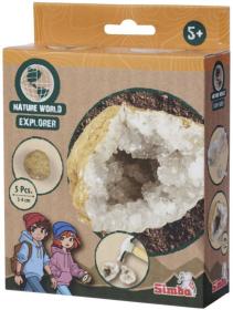 Simba Nature World Objevuj Geoda přírodní kameny set 5ks s nástroji