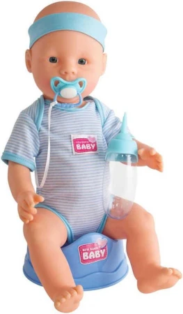 Simba New Born Baby panenka miminko chlapeček 43cm pije čůrá set s doplňky