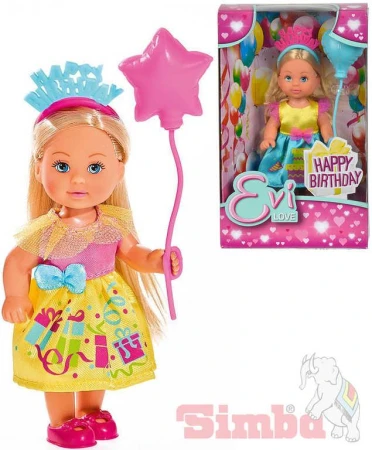 Simba Bábika Evička 12cm narodeninový set Happy Birthday Evi Love 2 druhy Simba Bábika Evička 12cm narodeninový set Happy Birthday Evi Love 2 druhy