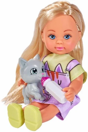 Simba Panenka Evička Kitty set s kočičkou a lahvičkou 2 druhy