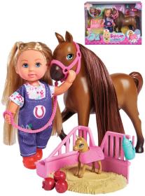 Simba Panenka Evička malá veterinářka set s koníky a doplňky