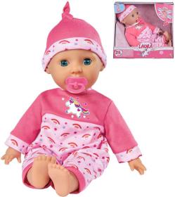 Simba Panenka Laura Tickle Baby 38cm miminko s dudlíkem na baterie Zvuk Simba Panenka Laura Tickle Baby 38cm miminko s dudlíkem na baterie Zvuk