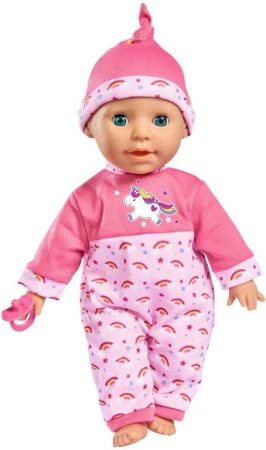Simba Panenka Laura Tickle Baby 38cm miminko s dudlíkem na baterie Zvuk