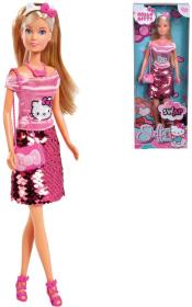 Simba Panenka Steffi 29cm Hello Kitty set s doplňky flitrová sukně Simba Panenka Steffi 29cm Hello Kitty set s doplňky flitrová sukně
