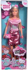 Simba Panenka Steffi 29cm Hello Kitty set s doplňky flitrová sukně