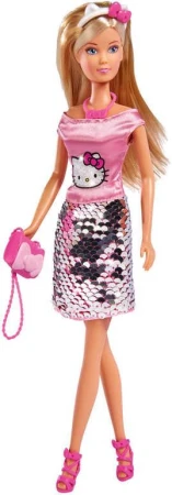 Simba Panenka Steffi 29cm Hello Kitty set s doplňky flitrová sukně