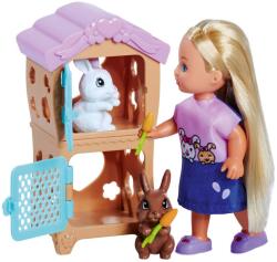 Simba Panenka Steffi + Evička Rabbit Family herní set se 2 králíky a doplňky