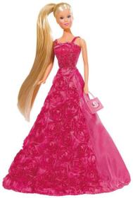 Simba Panenka Steffi Gala Princess 29cm set růžové šaty s doplňky 2 druhy