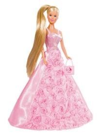 Simba Panenka Steffi Gala Princess 29cm set růžové šaty s doplňky 2 druhy