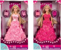 Simba Panenka Steffi Gala Princess 29cm set růžové šaty s doplňky 2 druhy