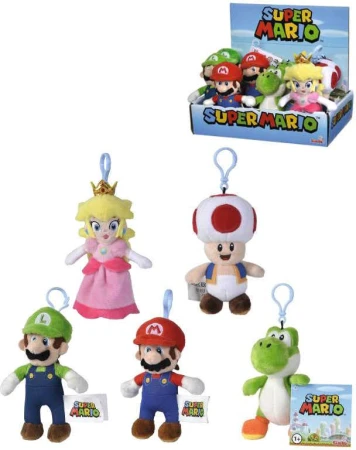 Simba PLYŠ Baby klíčenka Super Mario přívěsek na klíče 5 druhů Simba PLYŠ Baby klíčenka Super Mario přívěsek na klíče 5 druhů