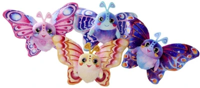 Simba PLYŠ Fluffyfly motýlek nafukovacími křídly s konfetami 4 druhy