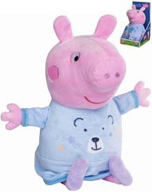 Simba PLYŠ Prasátko Peppa Pig usínáček pro miminko na baterie Světlo Zvuk