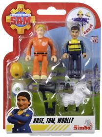 Simba Požárník Sam herní set 2 figurky + zvířátko s doplňky 4 druhy
