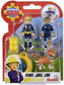Simba Požárník Sam herní set 2 figurky + zvířátko s doplňky 4 druhy