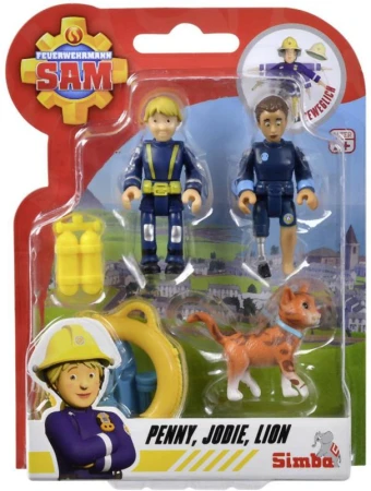 Simba Požárník Sam herní set 2 figurky + zvířátko s doplňky 4 druhy