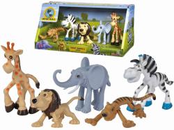 Simba Zvířátka veselá Safari set 5ks 9-12cm plast v krabici