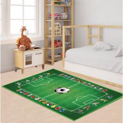 Siva koberec Fotbal 150 x 100 cm