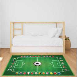 Siva koberec Fotbal 150 x 100 cm