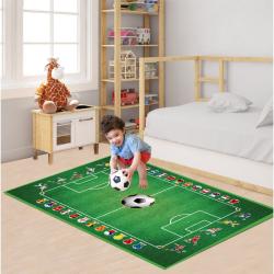 Siva koberec Fotbal 150 x 100 cm