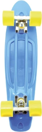 Skateboard dětský pennyboard modrý 60cm kovové osy žlutá kola