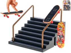 Skateboard prstový fingerboard herní set s rampou schodiště kov