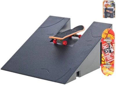 Skateboard prstový fingerboard plastový herní set s rampou Skateboard prstový fingerboard plastový herní set s rampou